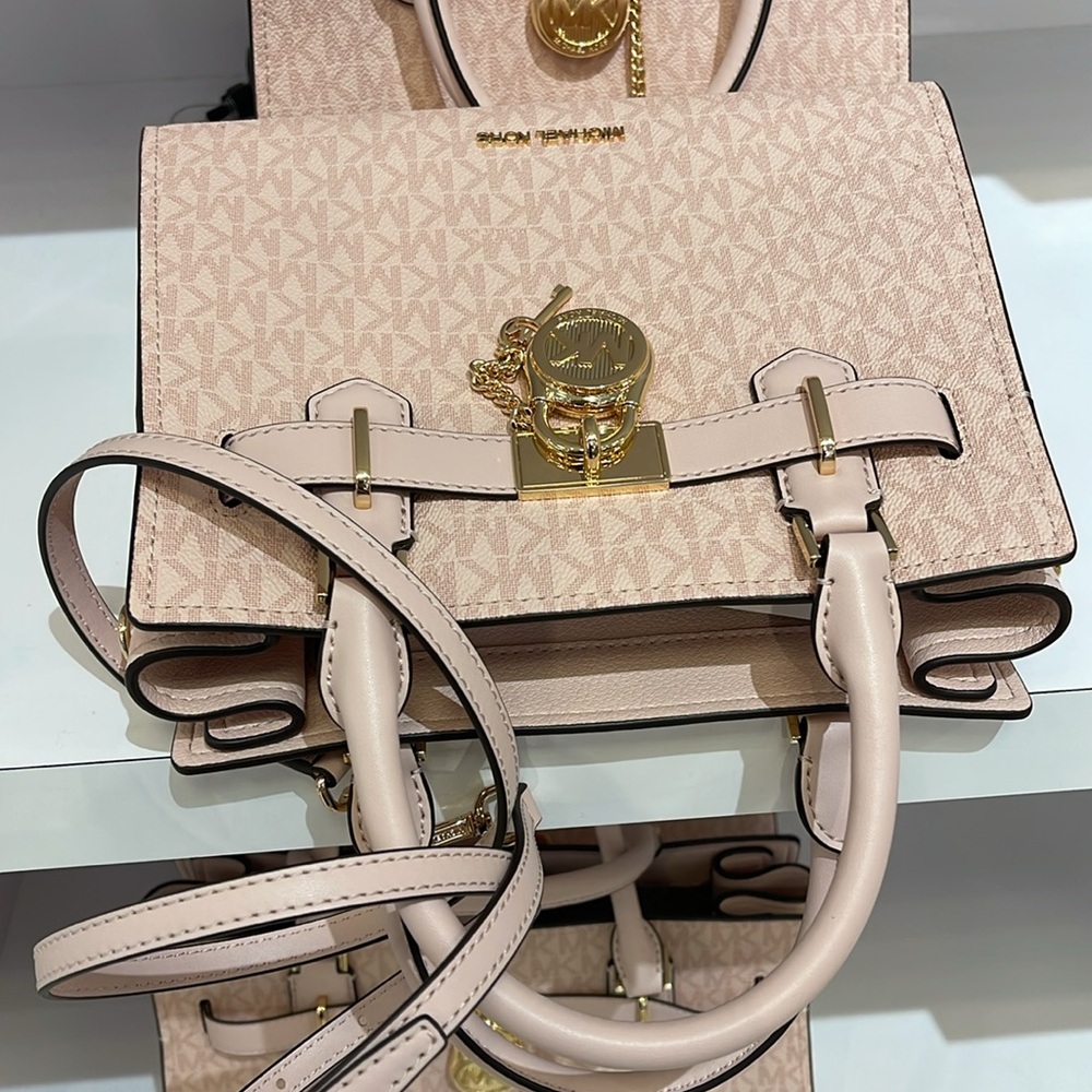 MICHAEL KORS Hamilton Small Logo Satchel Crossbody Bag 
Powder Blush 
NWT - Picture 6 of 8